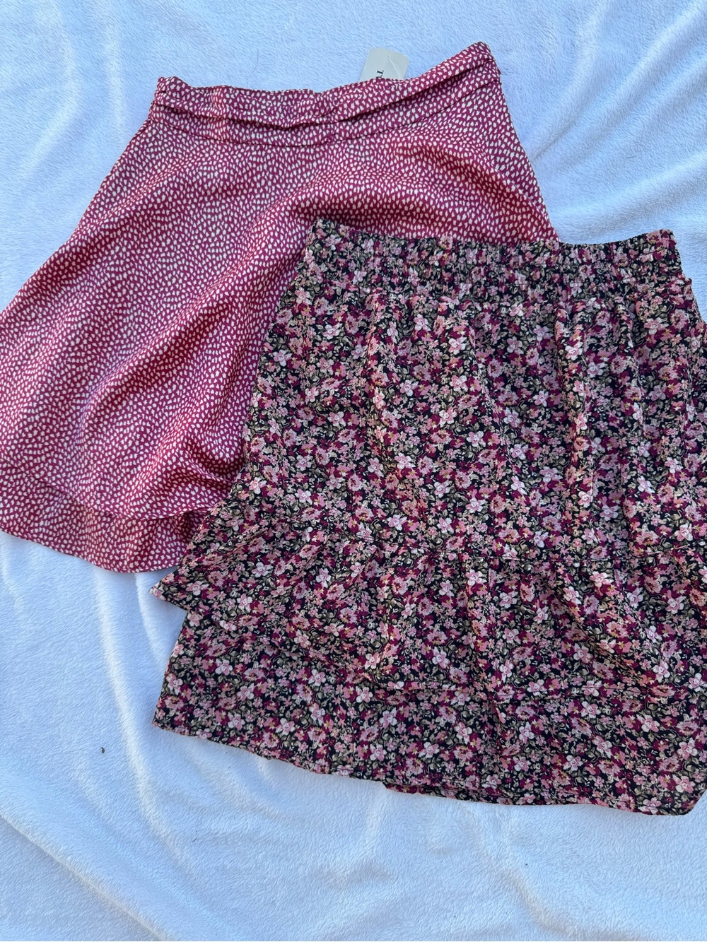 Two print tiered skirts